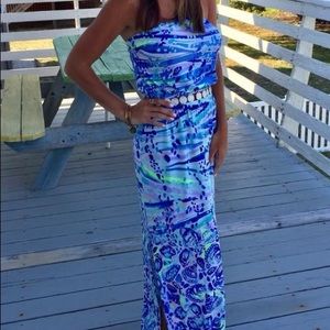 Lilly Pulitzer maxi slit dress